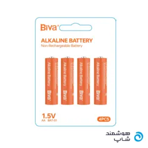 باتری قلمی آلکالاین بیوا Biva BAT-01 پک 4 عددی 1.5 ولت
