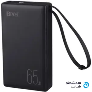 پاوربانک بیوا Biva BP-025 ظرفیت 20000 توان 65 وات با کابل متصل